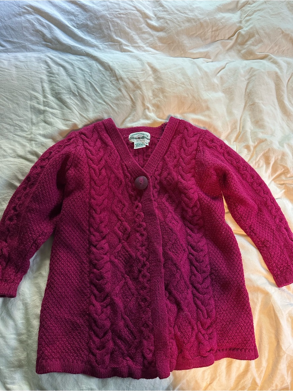 Aran Crafts merino wool cardigan